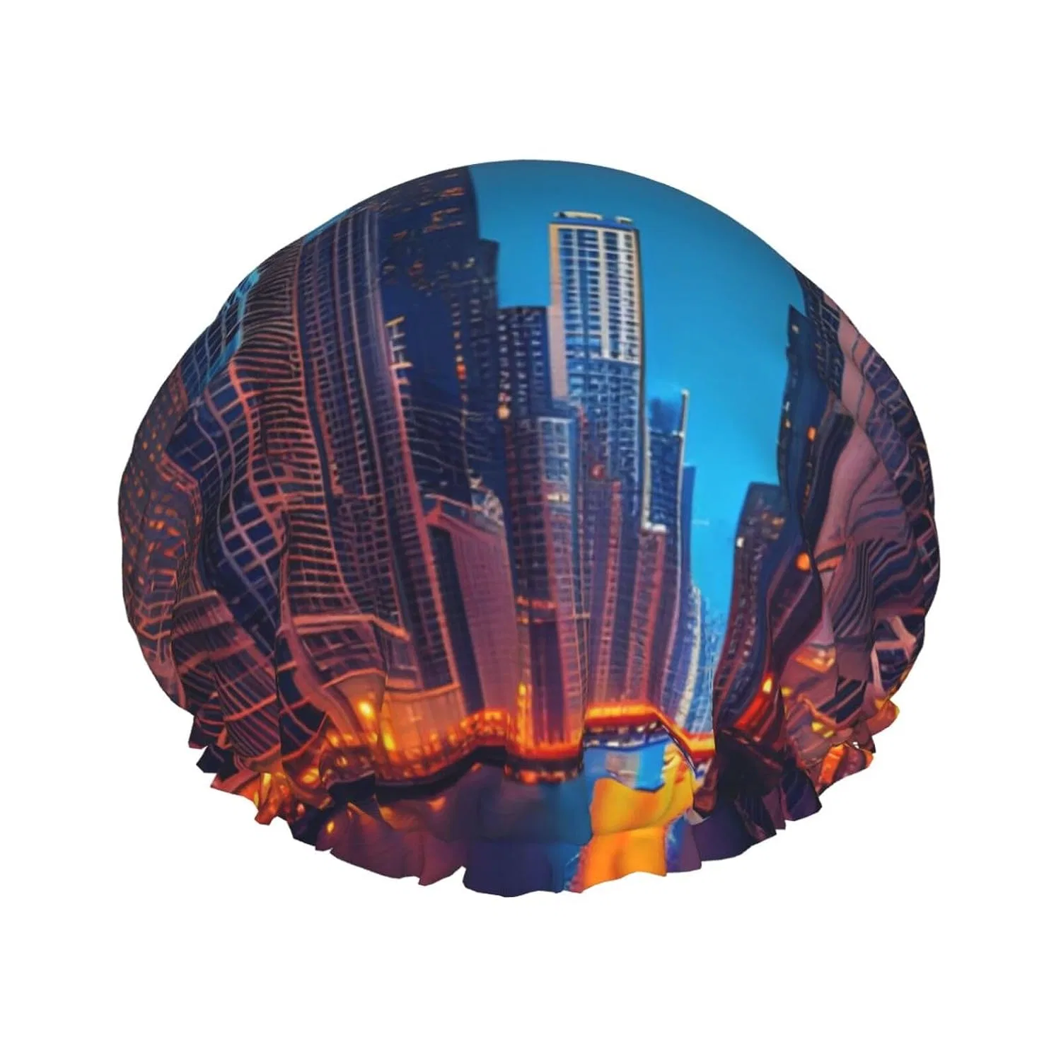 Шапочка для душа Chicago Night Print, YQxwJL