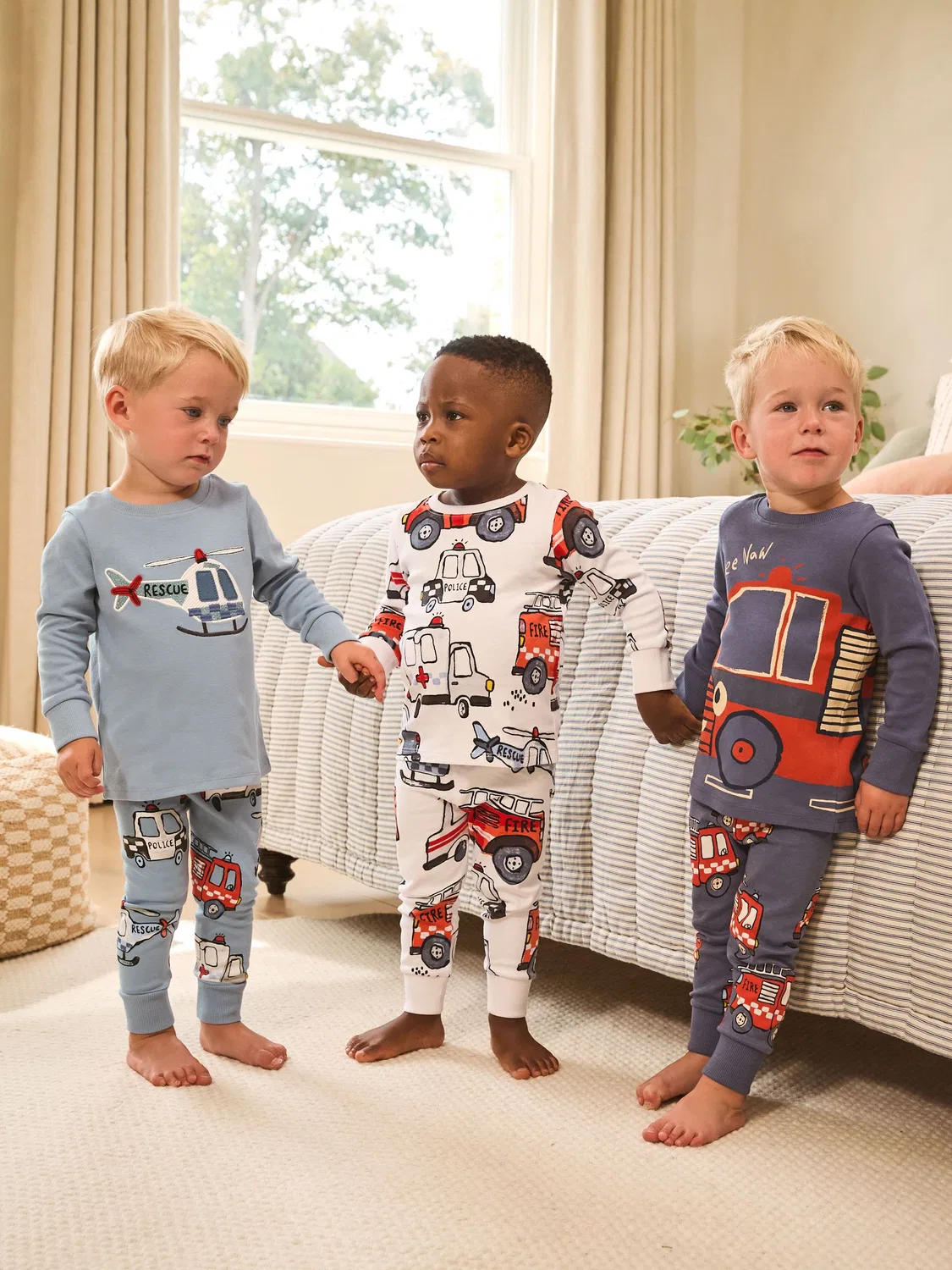 Пижама Red/Blue Emergency Vehicle Mini Snuggle 3 Pack Next, красный/синий