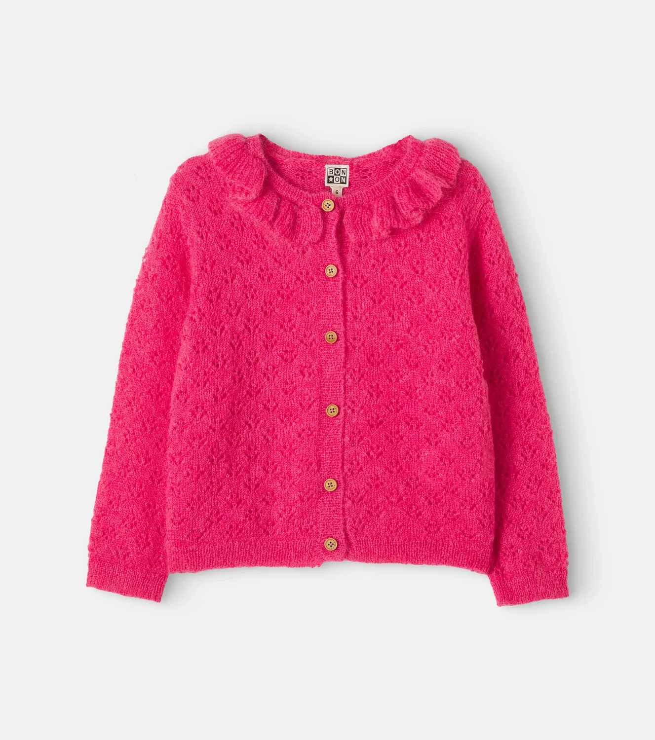 Кардиган из мохера и шерсти Bonton, розовый