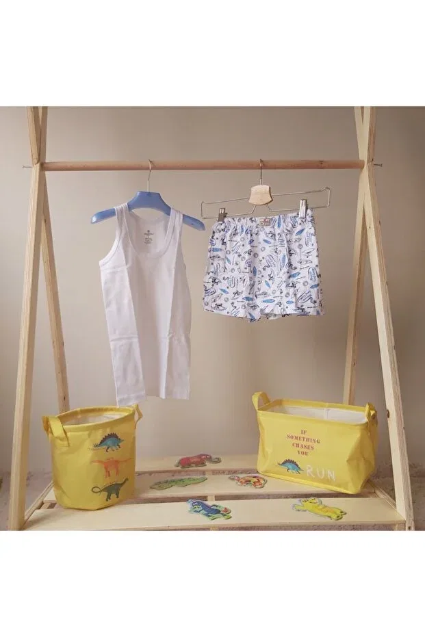 Детский комплект для мальчиков хлопковый Boxer Shorts Ceylanoğlu, White — фото 3