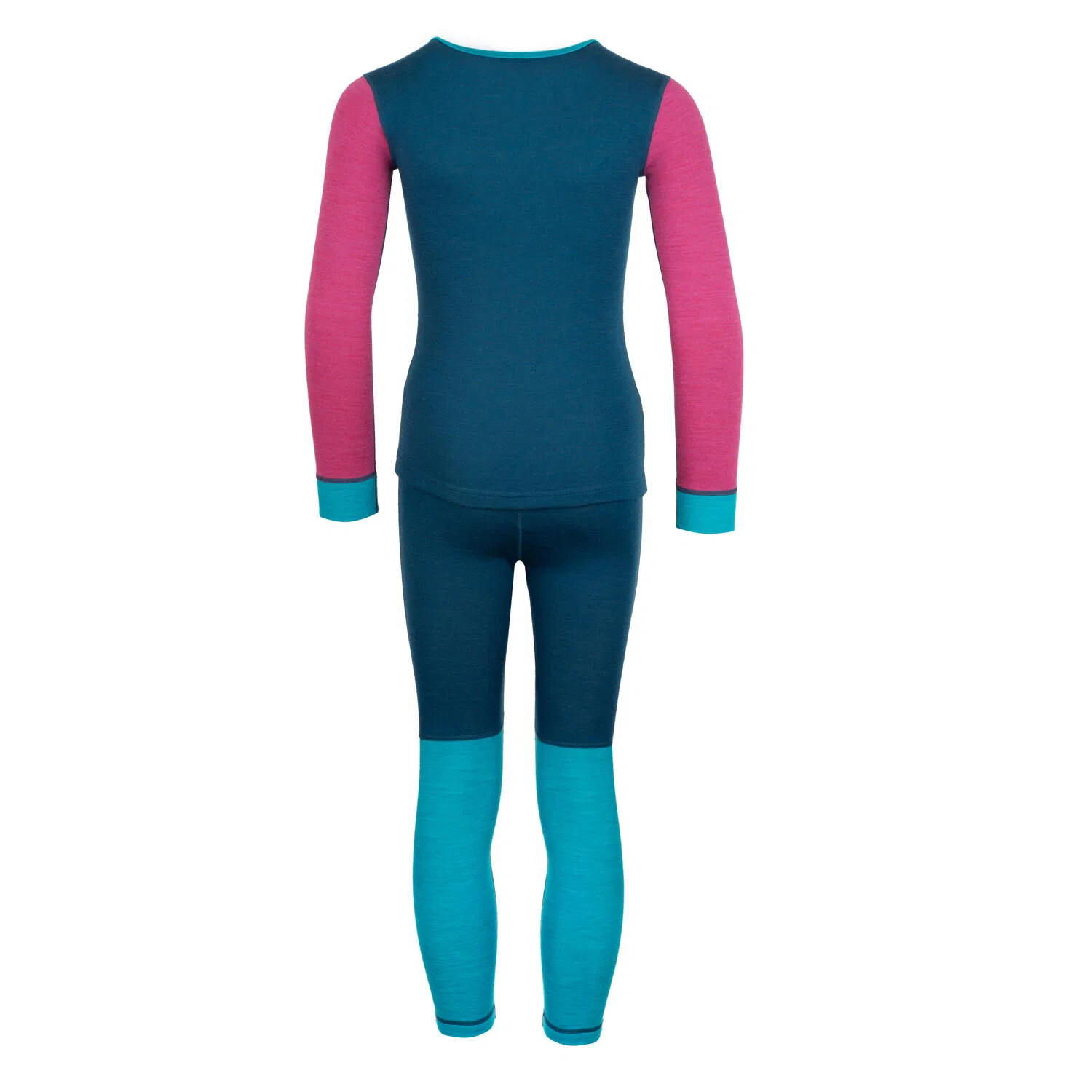 Детский комплект термобелья из мериноса Merino Baselayer Set II Trollkids, Turkisblau Indigoblau Blau — фото 2