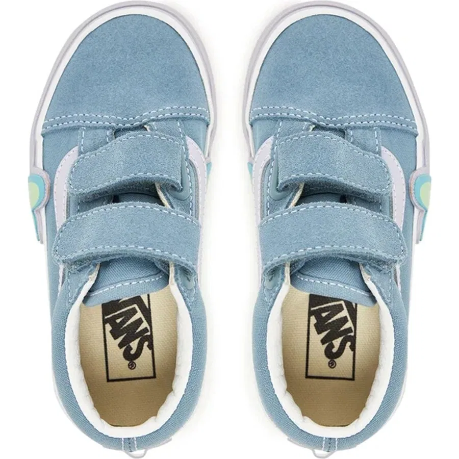Детские кроссовки с моделью Old Skool V Heart Vans, Синий — фото 4