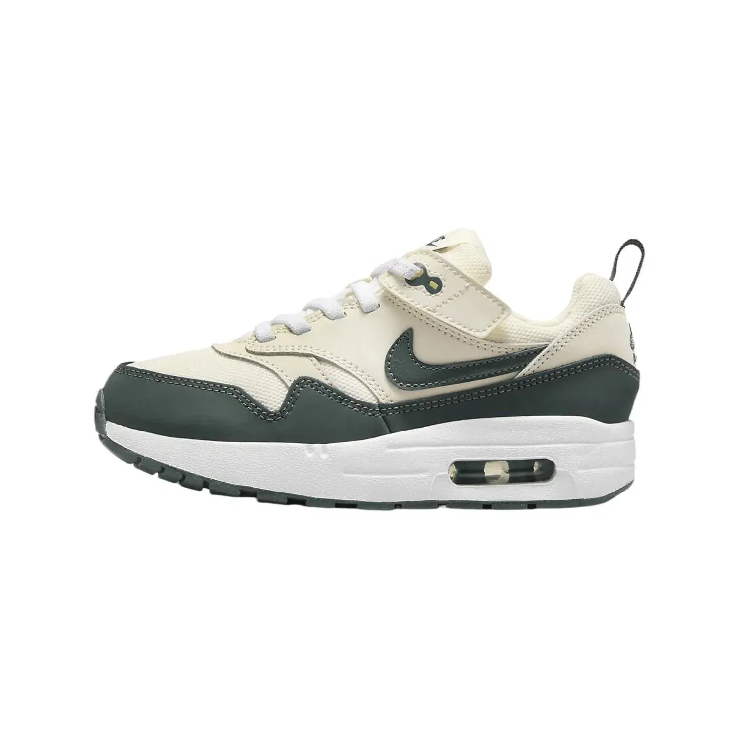 Детские кроссовки Nike Air Max 1 EasyOn с ремешком, Pale Ivory/White/Bicoastal/Vintage
