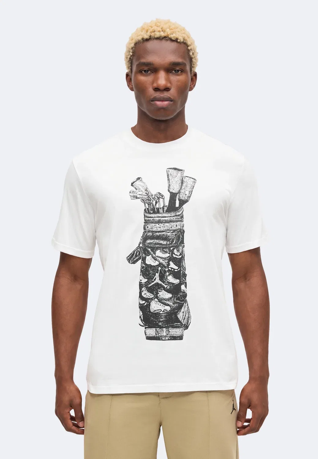 Футболка для гольфа - спортивная футболка Jordan, White/Black