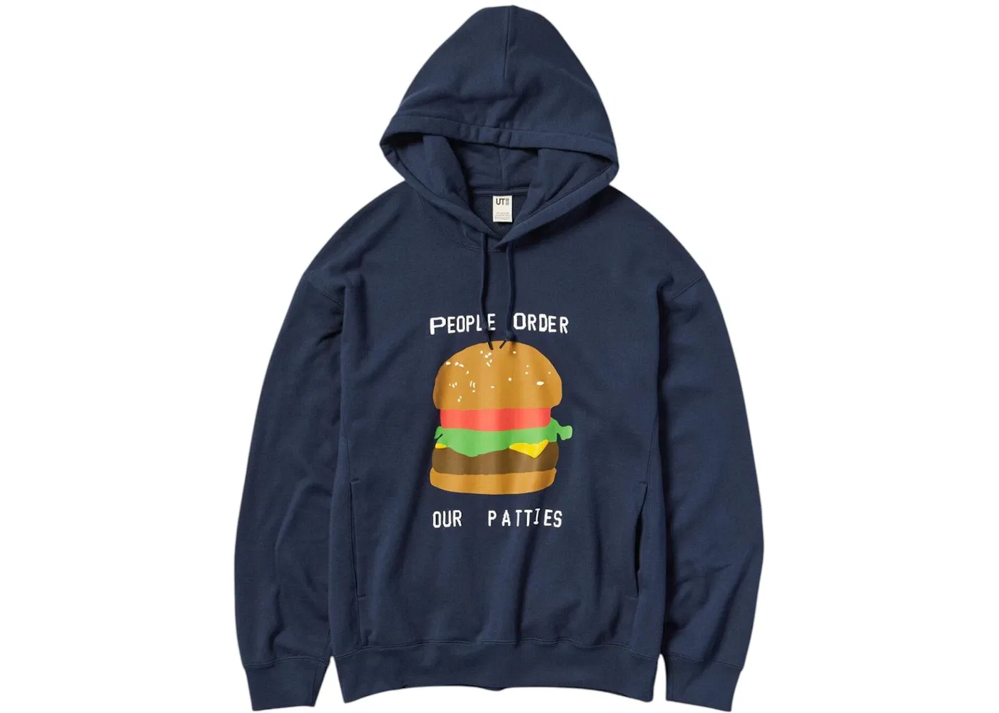 Мужская флисовая худи с принтом Spongebob Squarepants Uniqlo, Navy