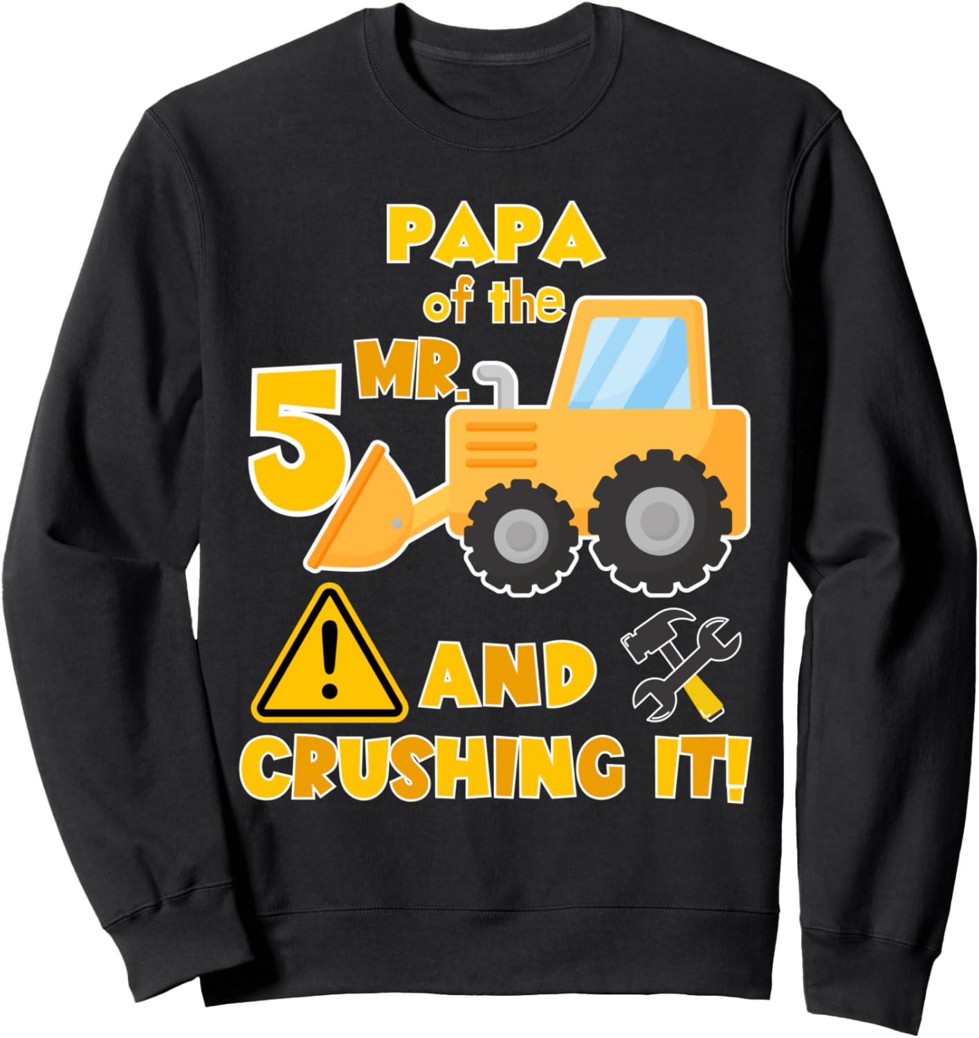 

Толстовка для вечеринки в честь 5-летия Mr's Daddy 5 Crush Family Look Construction-Themed Decoration Gifts, черный