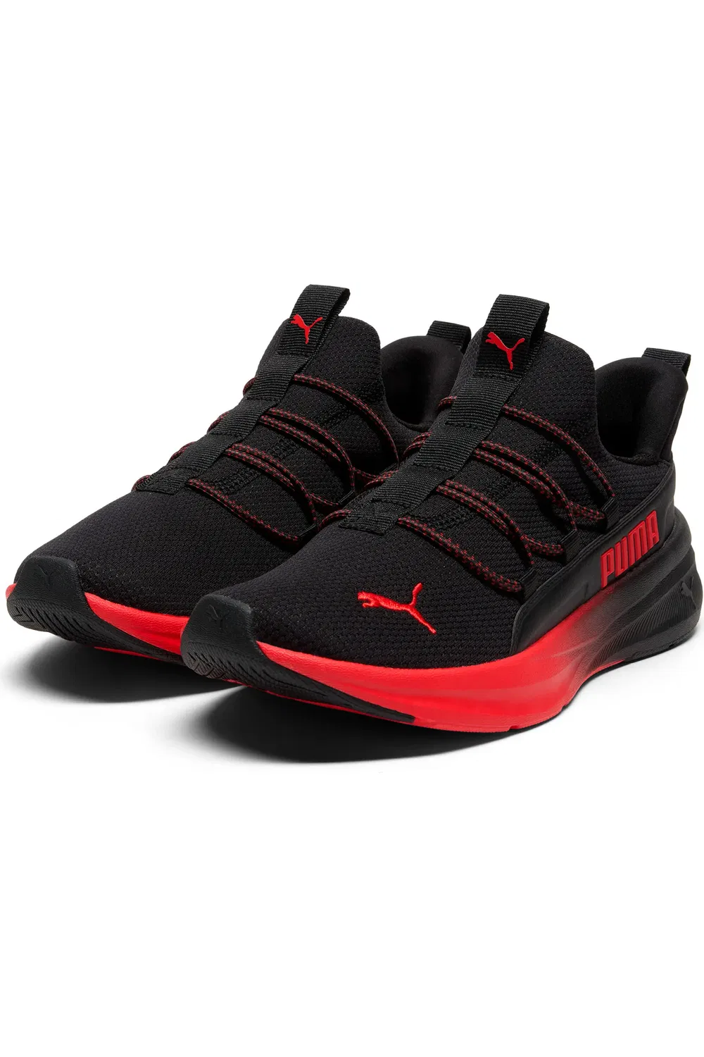 Детские кроссовки повседневные на шнурках One4All 2.0 PUMA, Puma Black/For All Time Red