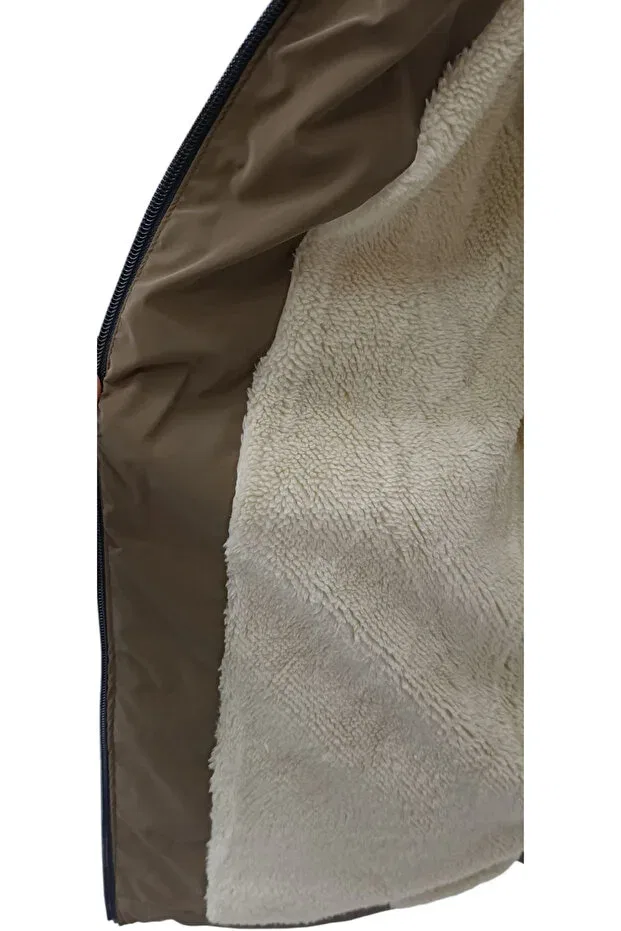 Детское пальто с отстегивающимся капюшоном Irem Çocuk Giyim, Brown — фото 4