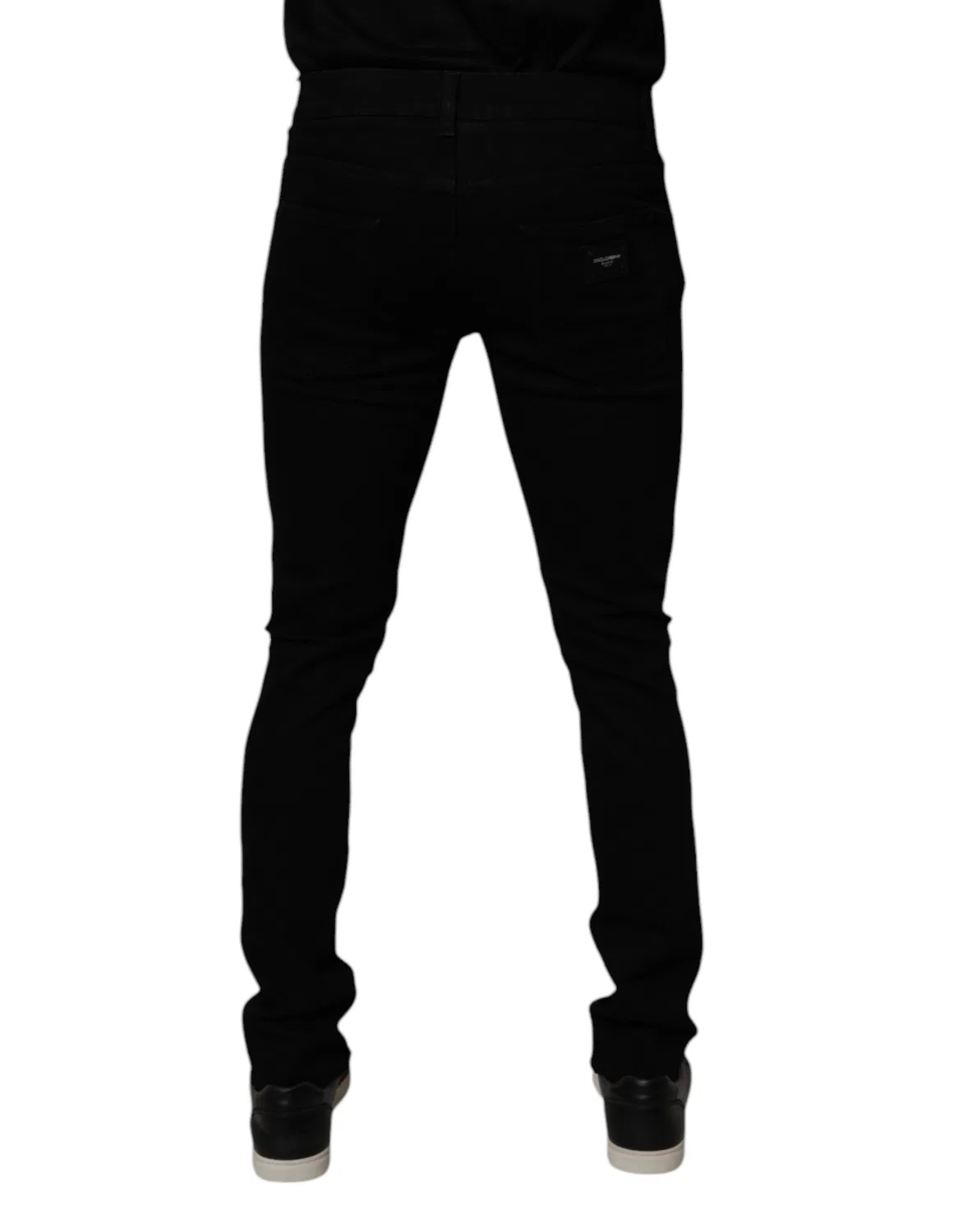 Мужские джинсы скинни из хлопка со стрейчем Dolce & Gabbana, Black — фото 4