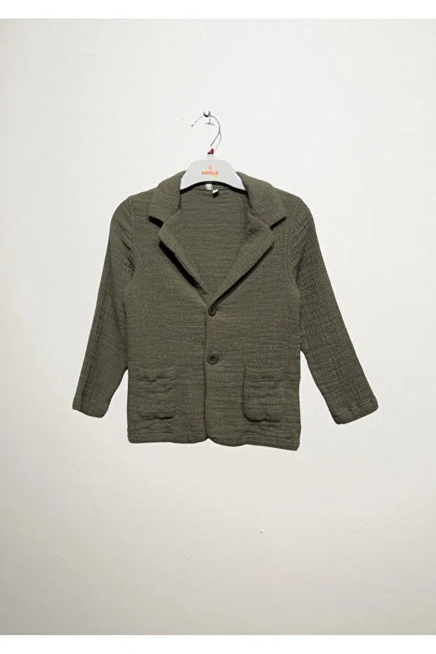 Детский жакет из муслина Nanica Kids, Olive — фото 3