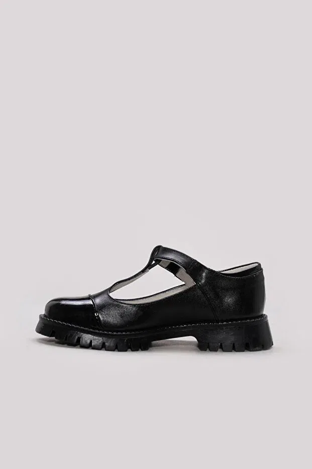 Детские повседневные туфли для девочек из натуральной кожи Fast Step, Black Patent Leather — фото 3