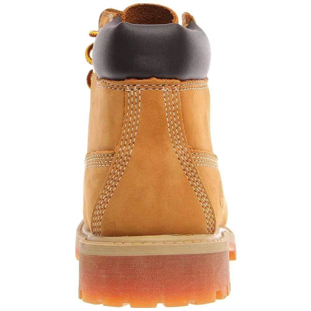 Детские ботинки для мальчиков водонепроницаемые 6 Inch Premium Waterproof Boot Timberland, Yellow Wheat Nubuck — фото 4