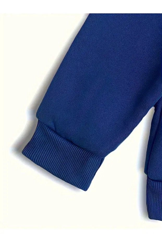 Детский комплект свитшотов с капюшоном для девочек Daxis Sportwear Company, Sax-Blue-Smoked-Black — фото 3