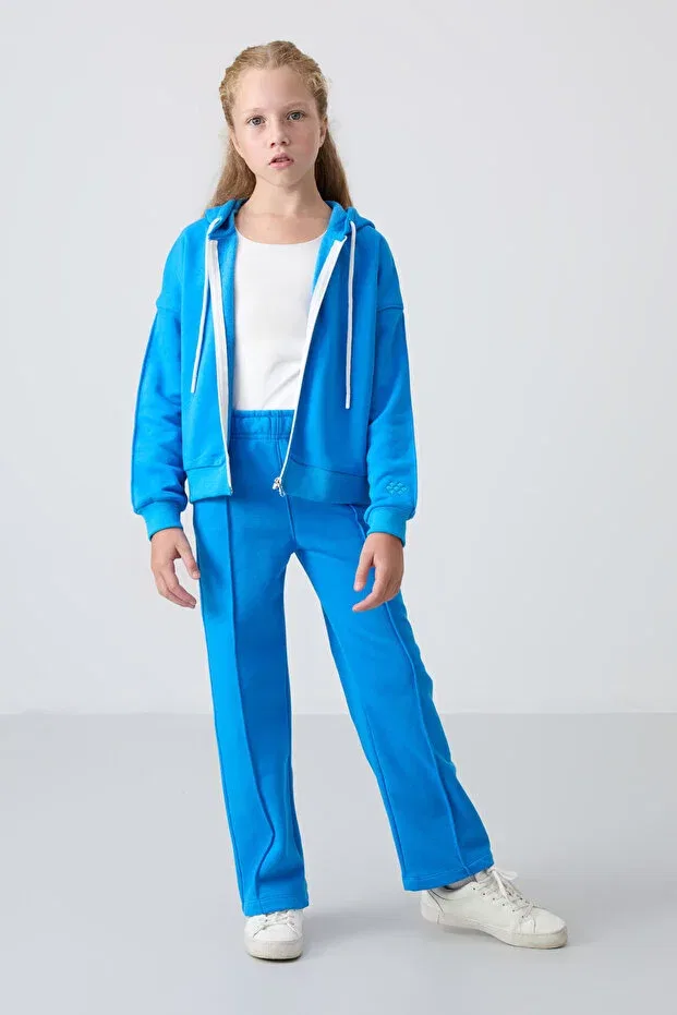 Детский спортивный костюм для девочек с вышивкой Tommy Life, Blue Blue