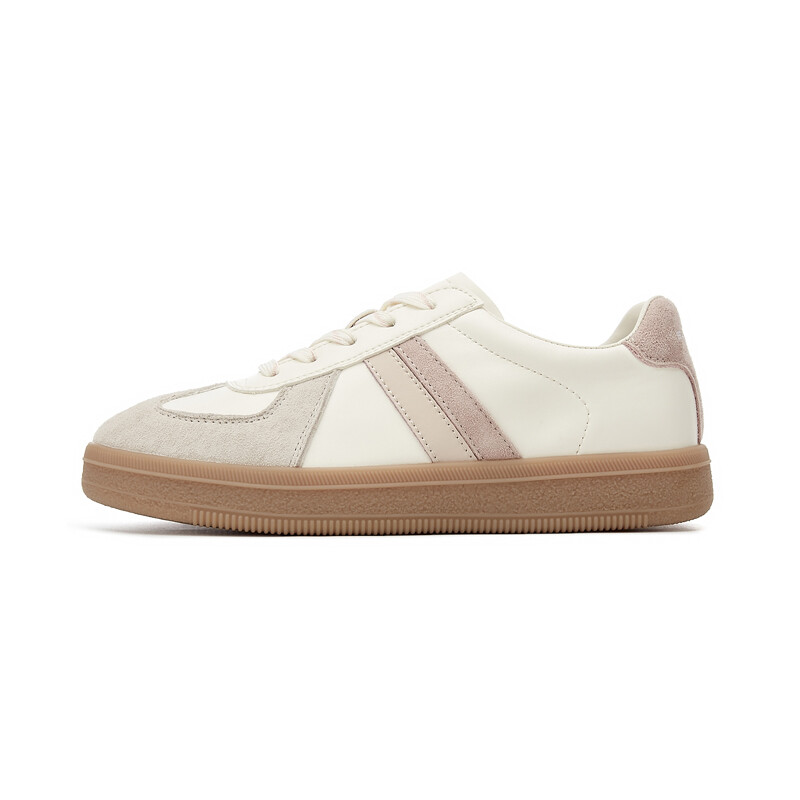 

Кеды, скейтборд обувь женская низкая Ewed, бежевый/розовый