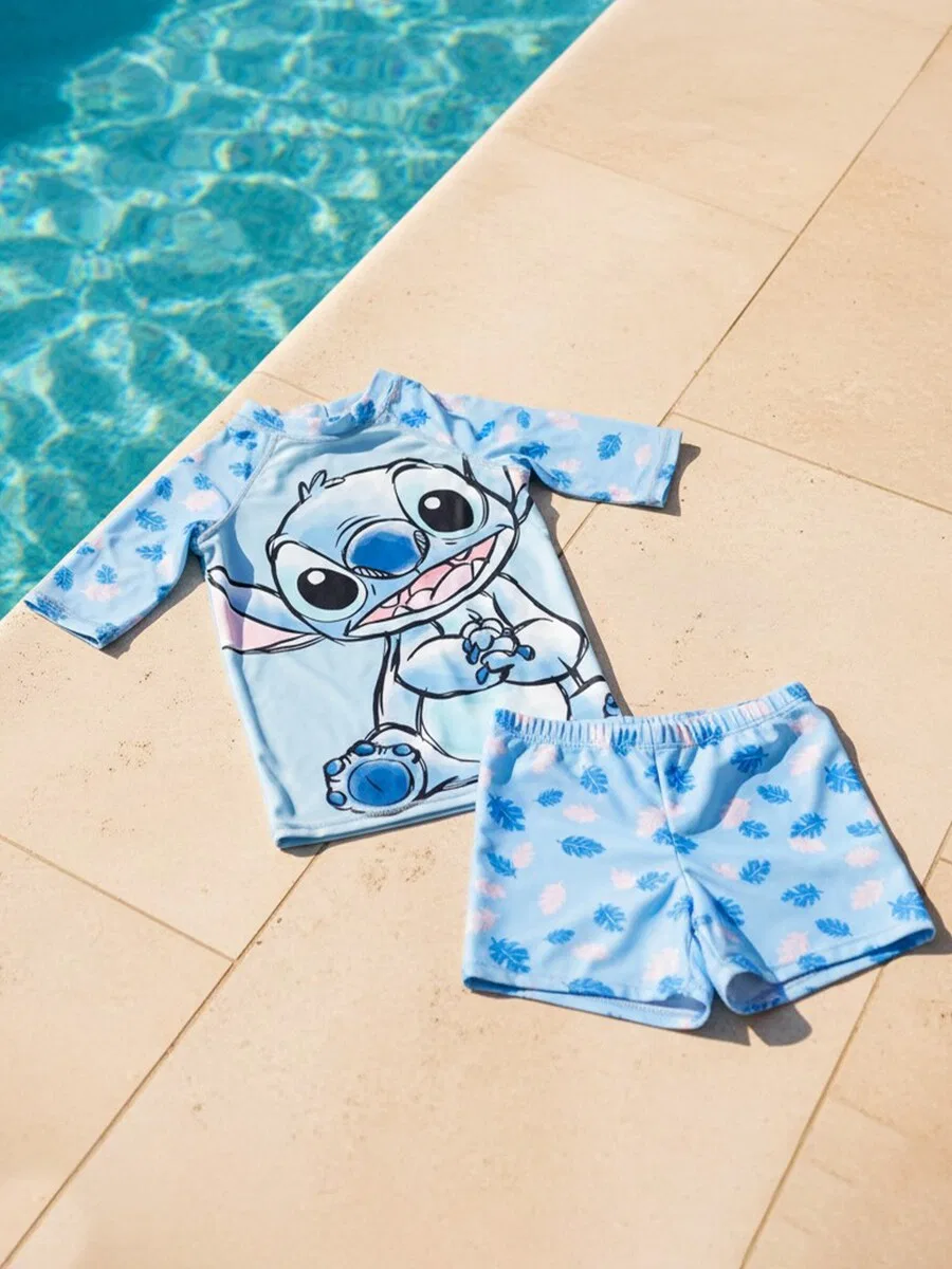 Спортивный купальник Disney Lilo & Stitch 'UV-Schutz 30' синего цвета — фото 2