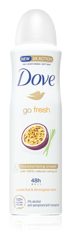 

Спрей антиперспирант Dove Go Fresh Passion Fruit & Lemongrass