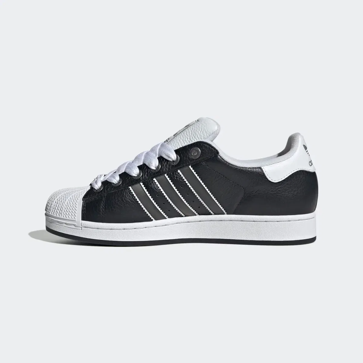 Детские кроссовки повседневные с кожаным верхом Superstar Adidas, Negro — фото 4