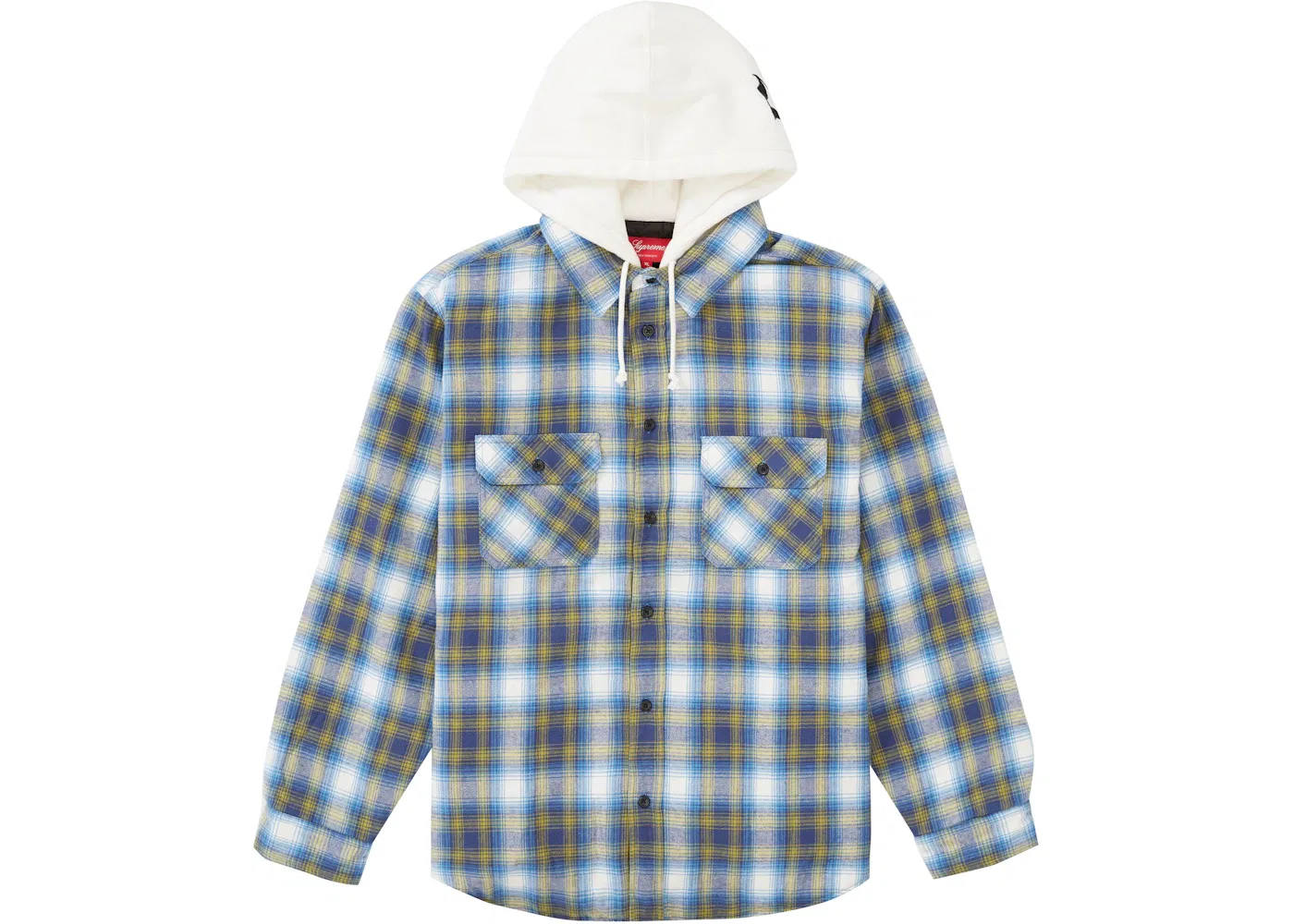 Мужская фланелевая рубашка-худи на молнии Supreme Shirt, Blue