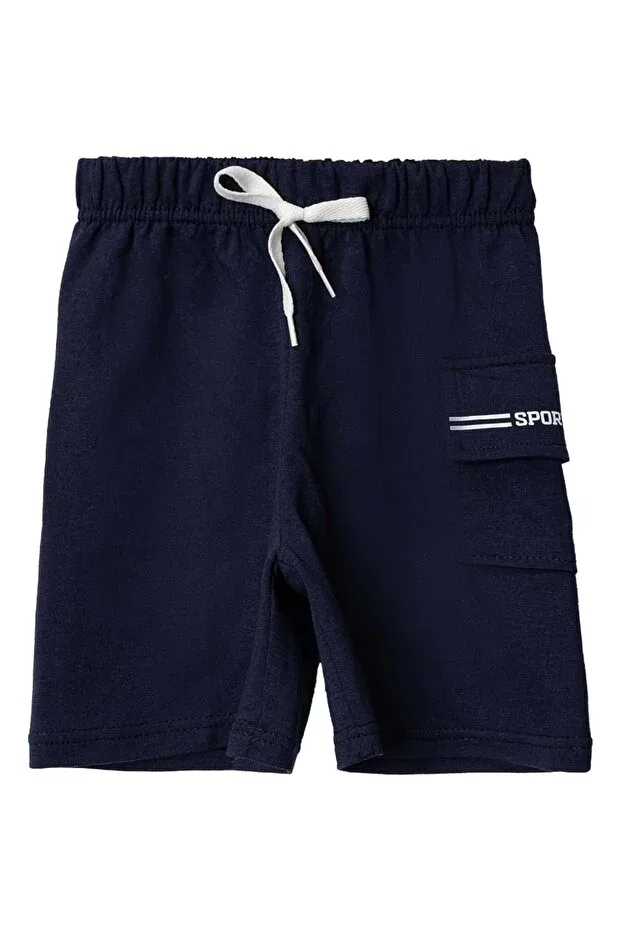 Детские шорты для мальчиков карго с завязками Babexi, Navy Blue