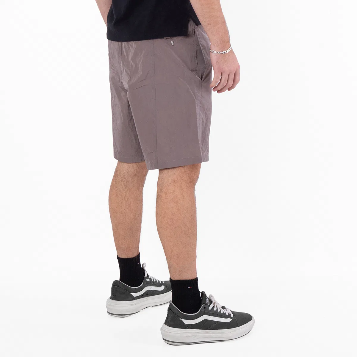 Плавки из нейлонового канваса Nylon Canvas Swim Shorts Ami Paris, Beige — фото 3