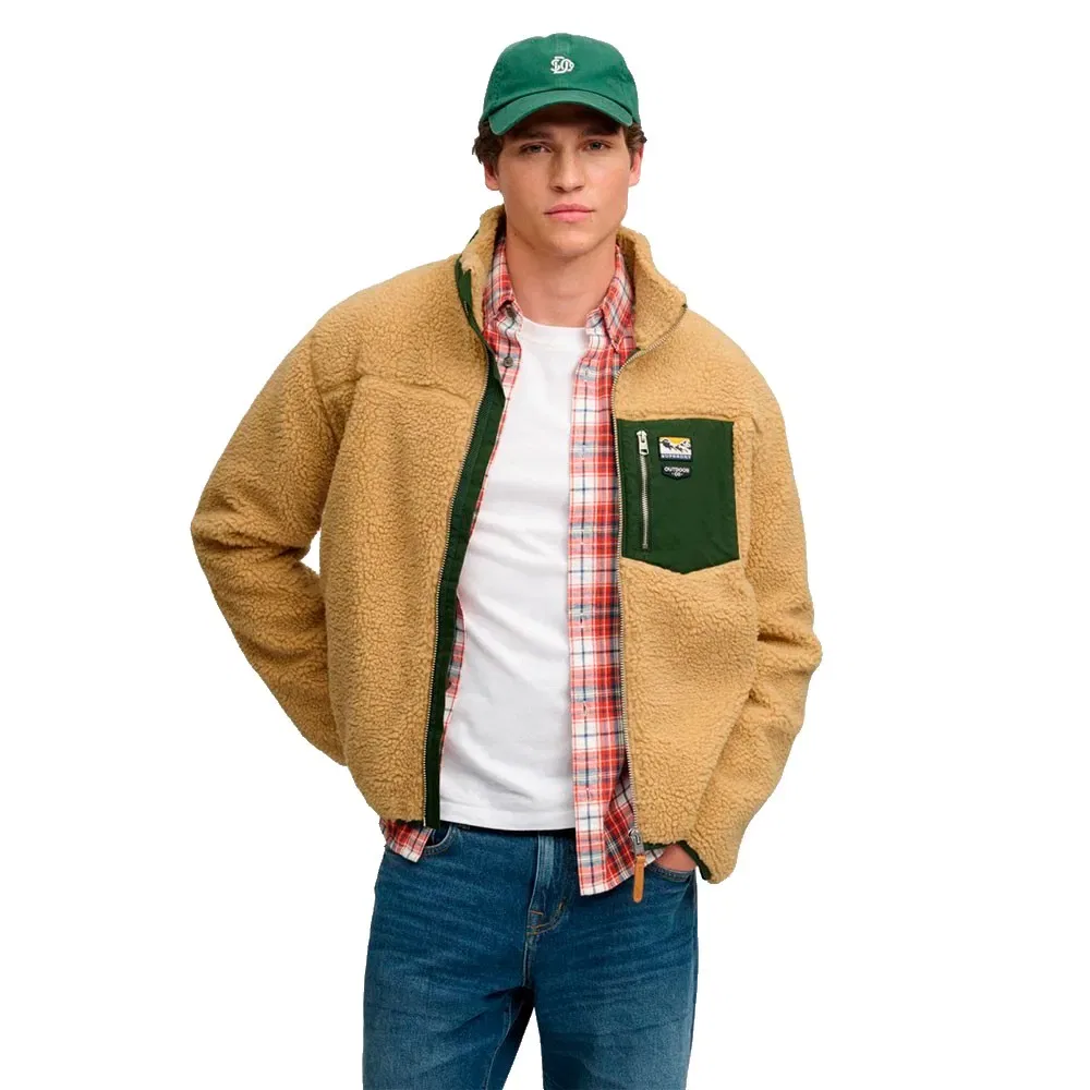 Мужской свитшот с флисом Mountain Fleece Superdry, Beige — фото 3