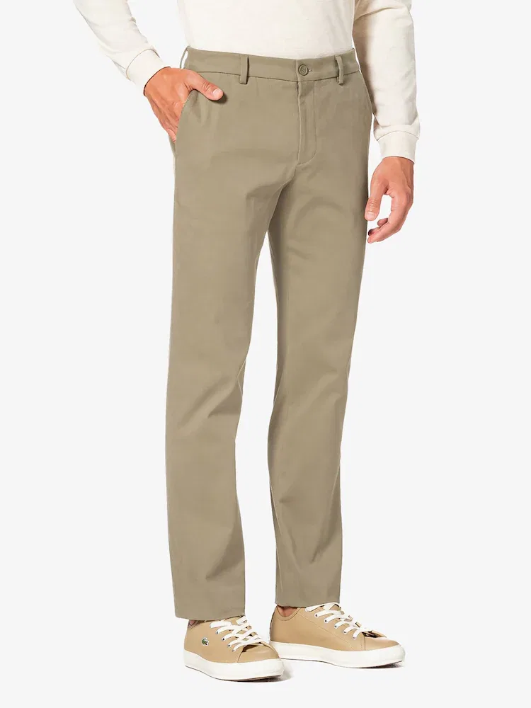 Чиносы tapered LACOSTE, Beige — фото 2
