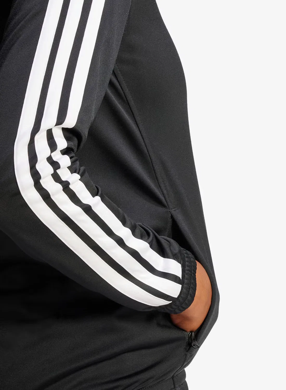 Куртка спортивная с длинным рукавом 3-Stripes essential Adidas, черный — фото 4