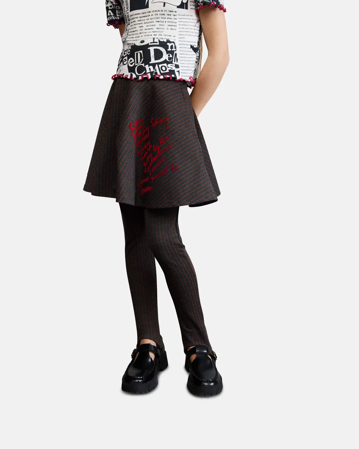 Детская юбка для девочек с принтом Desigual, Negro — фото 2