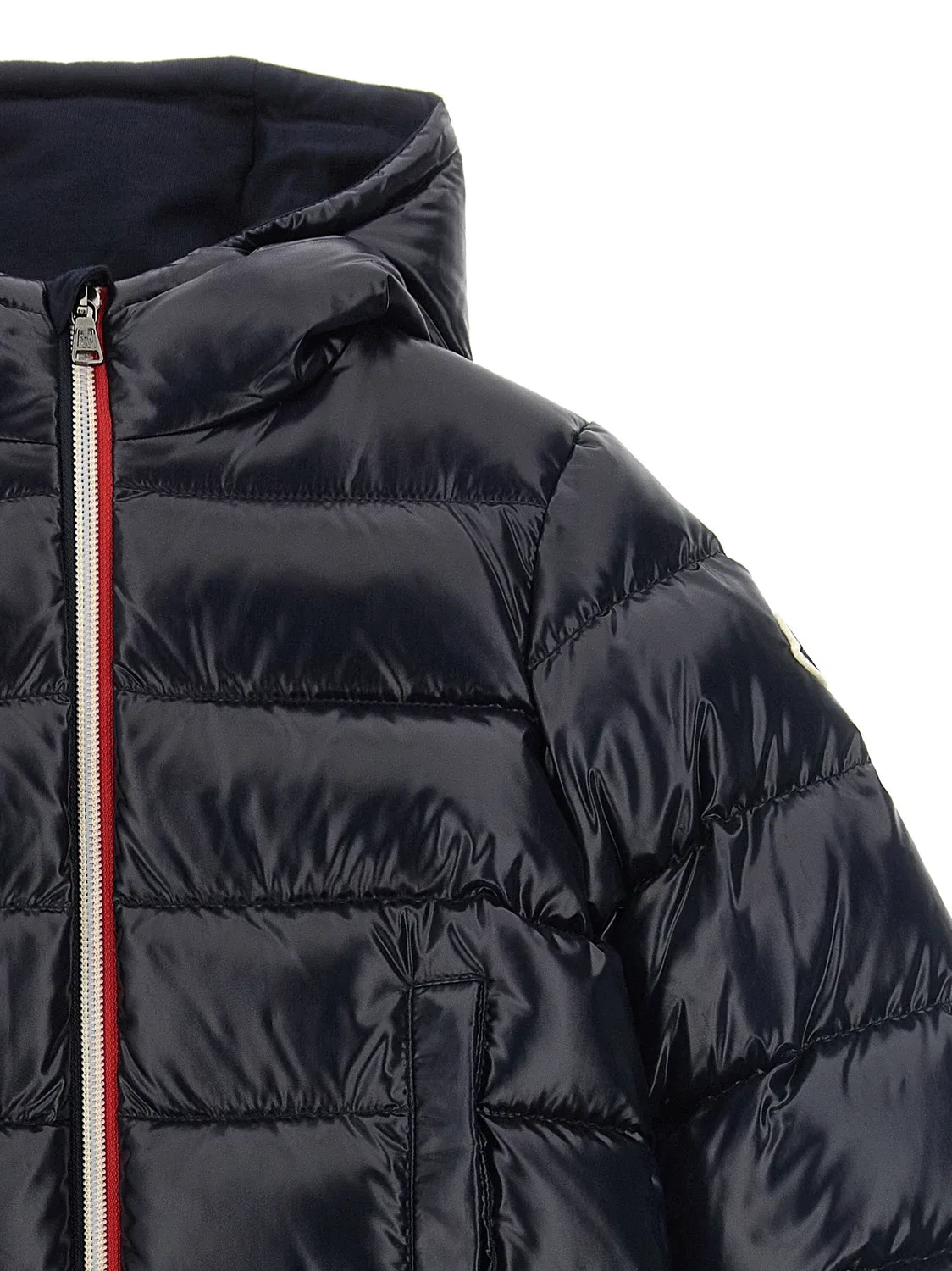 Пуховик New Aubert Moncler Enfant, синий — фото 3