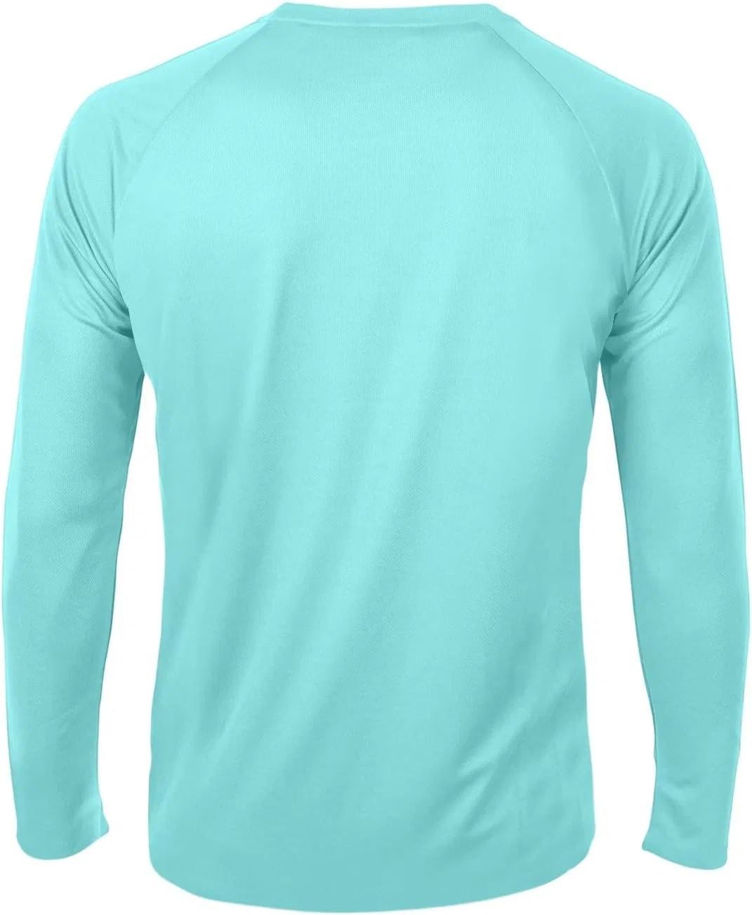 Мужская классическая футболка с длинным рукавом OMING, 2-Light Blue — фото 2