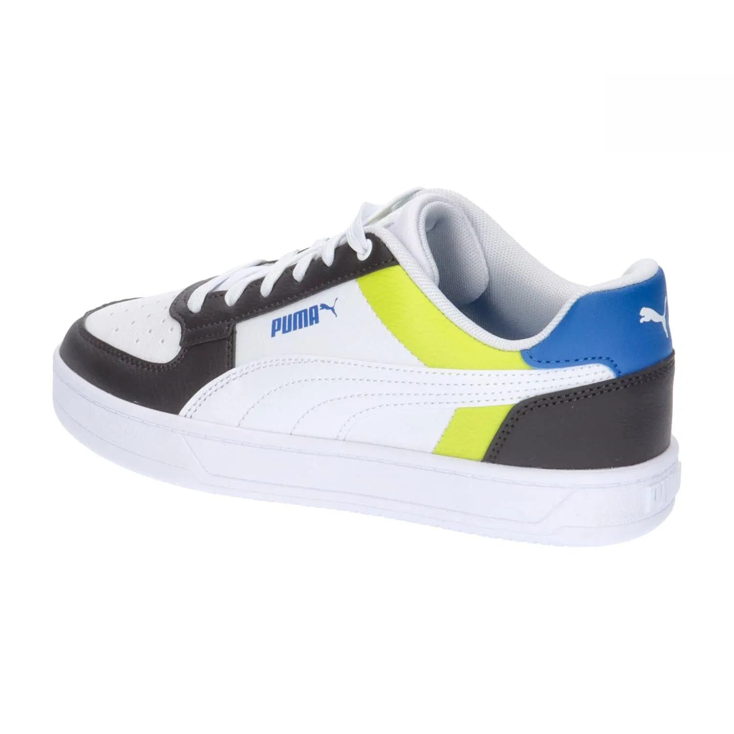 Детские кроссовки для мальчиков с низким верхом Caven Junior PUMA, 2 0 Block White Dark Coal Lime Smash Team Royal — фото 3