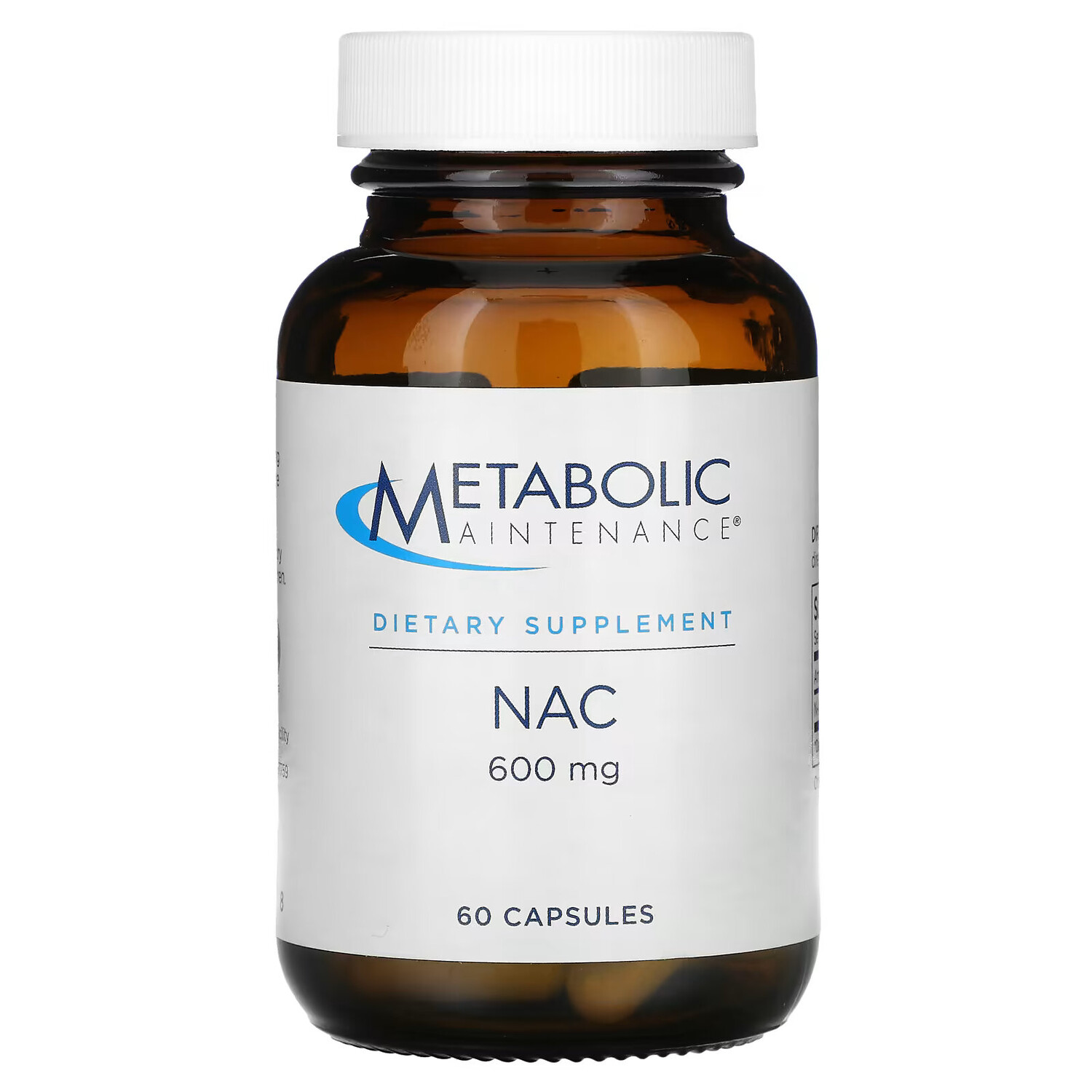 

Metabolic Maintenance, NAC, 600 мг, 60 капсул