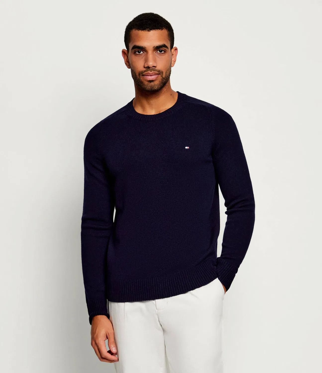 Свитер шерстяной Tommy Hilfiger, темно-синий