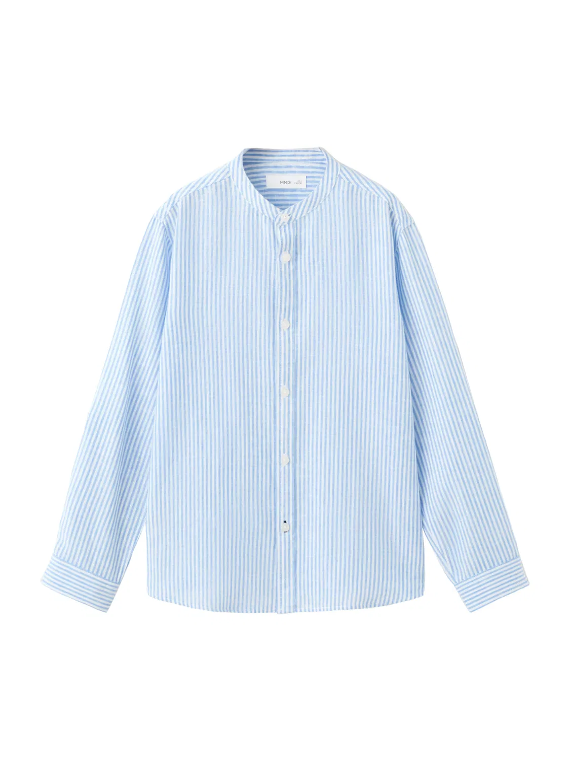 Рубашка на пуговицах стандартного кроя Mango Kids, Light Blue