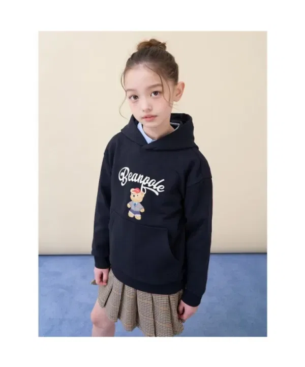 Свитшот с капюшоном с медвежонком, Beanpole Kids, темно-синий — фото 2