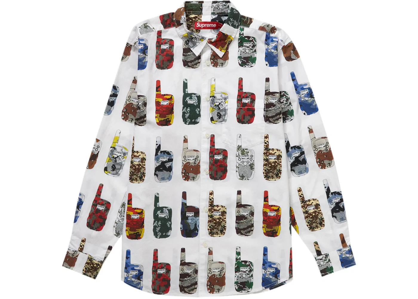 Мужская рубашка с принтом Supreme, White