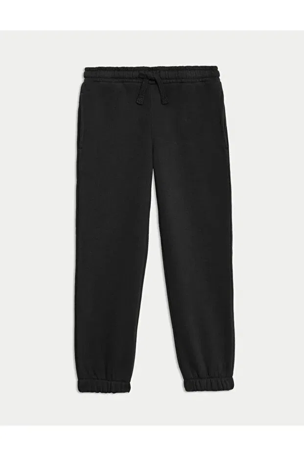 Детские спортивные штаны для мальчиков с принтом Regular fit sweatpants Marks & Spencer, Black