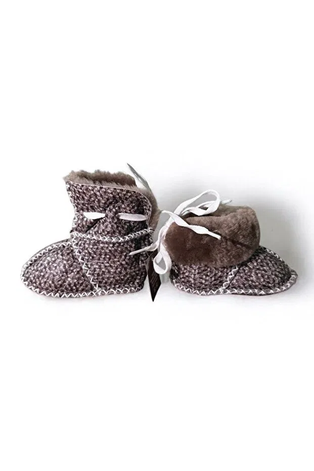 Детские пинетки для новорожденных кожаные Leather baby booties Store, Multicolor — фото 2