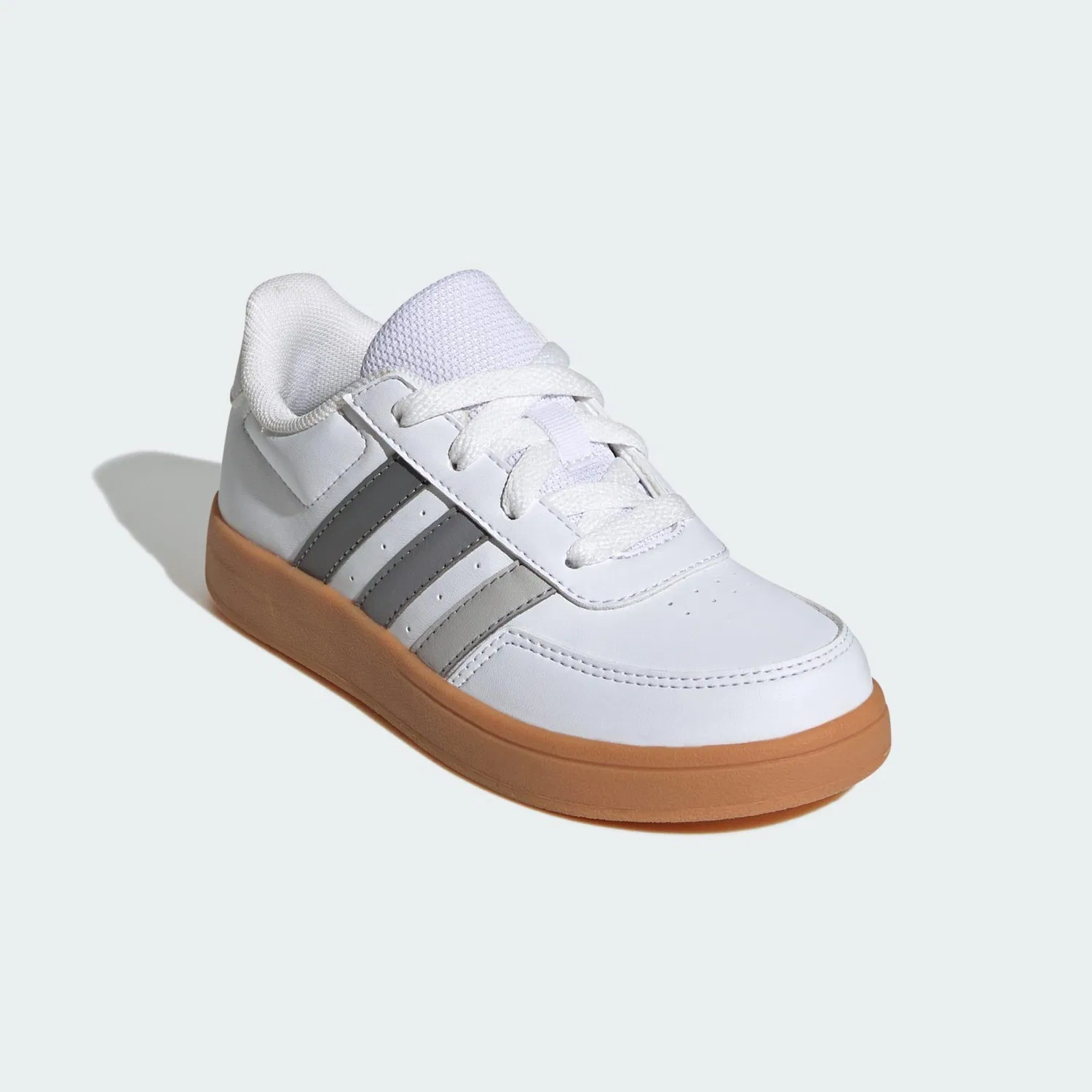 Детские кроссовки с принтом Breaknet Lifestyle Court Lace Adidas, Weiss Mondgrau Braun — фото 4