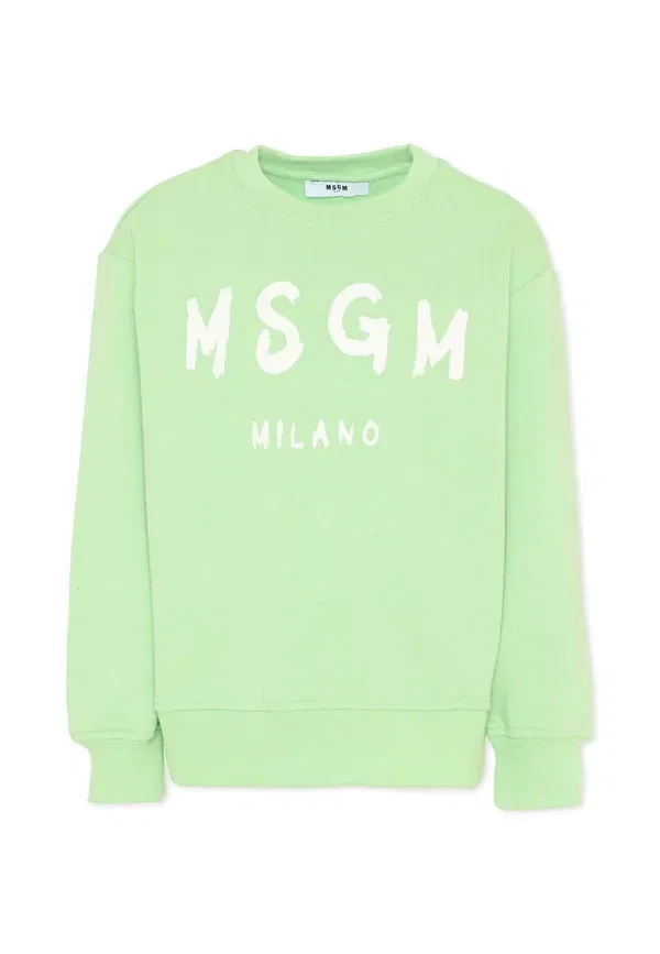 Худи с принтом Sweatshirt Msgm, Green, зеленый