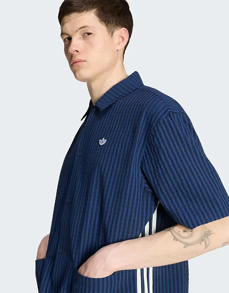 Футболка Adidas Originals Resort 2-в-1, темно-синий/темно-синий — фото 3