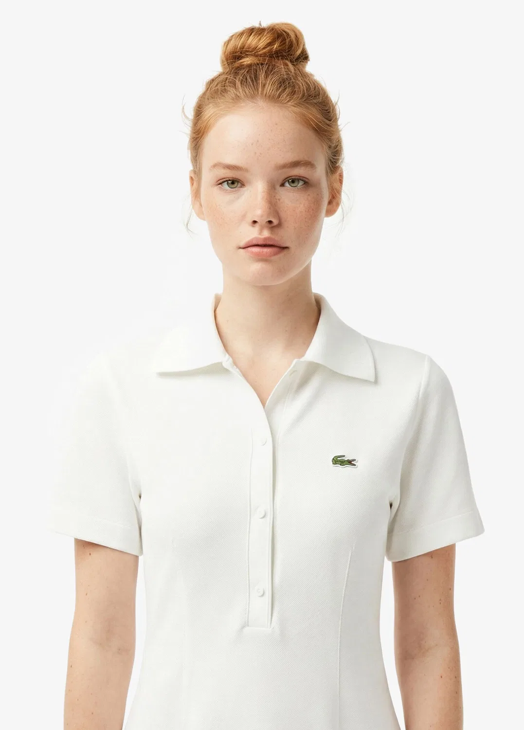 Платье Lacoste Classic Fit, кремовый — фото 2
