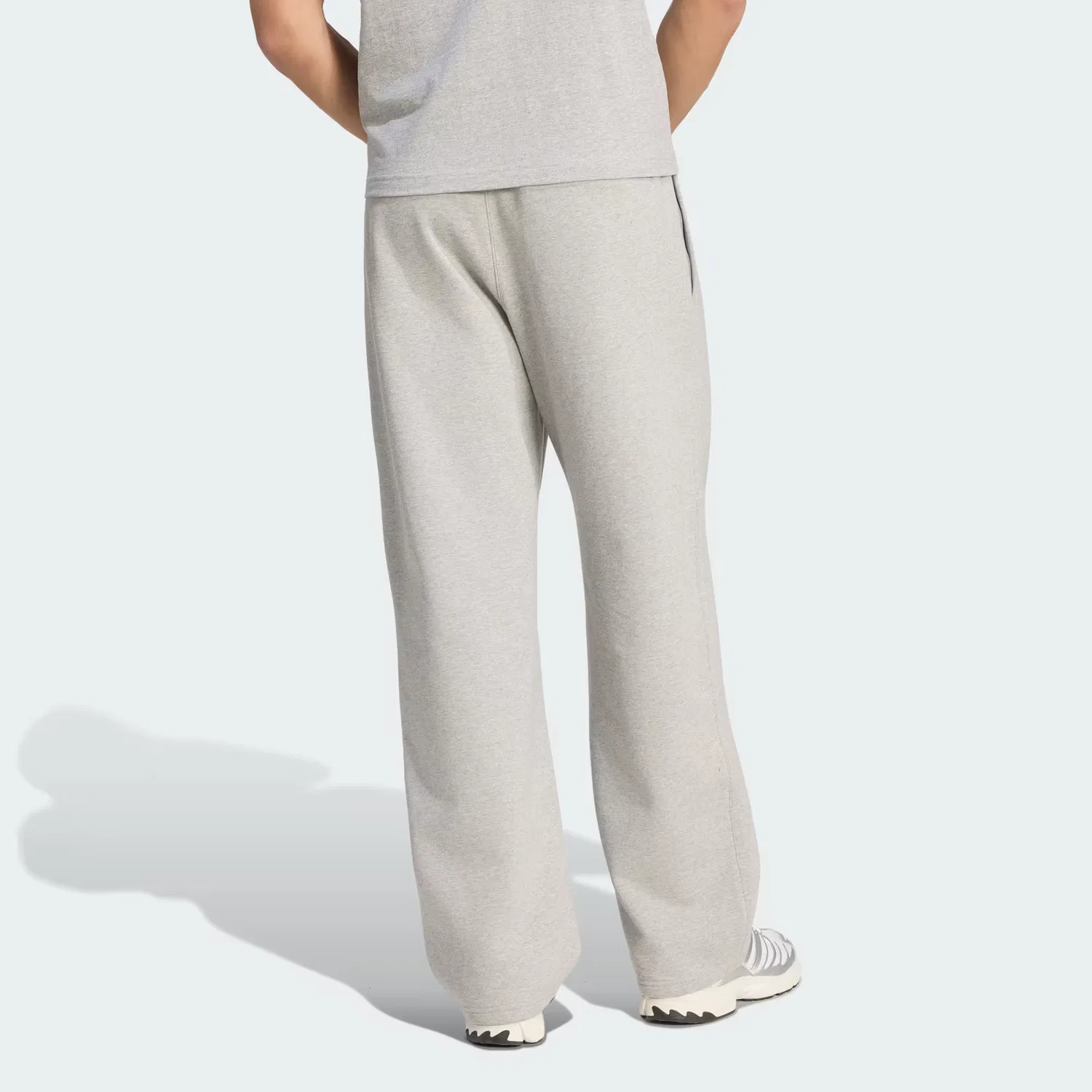 Мужские брюки свободного кроя Trefoil Essentials Open Hem Adidas Originals, серый меланж — фото 3