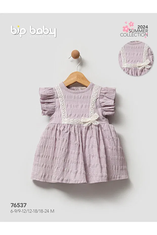 Детское платье для девочек хлопковое Purple Lace Detailed Dress Bip Baby, Multicolor
