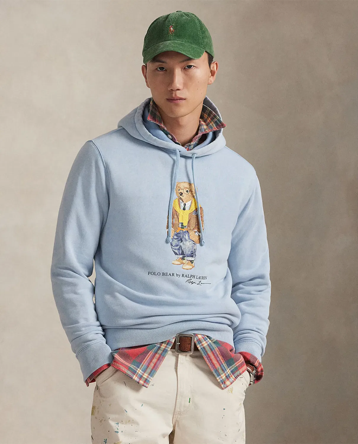 Мужская худи с капюшоном из футера с принтом Polo Ralph Lauren, Azul Claro