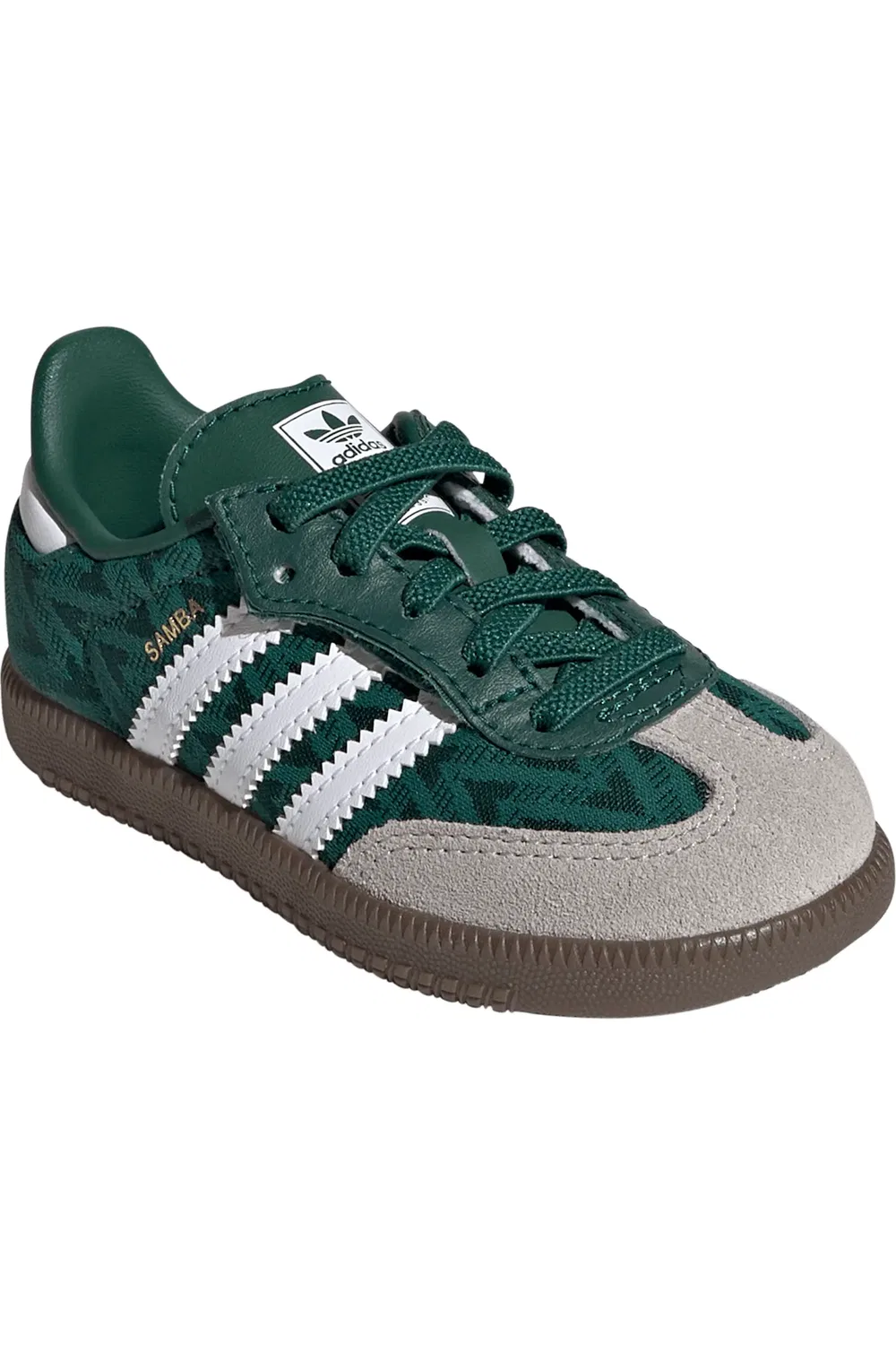 Кроссовки детские футбольные Samba OG adidas, Green/White/Gum