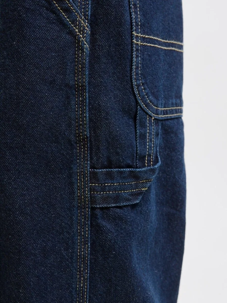Джинсы Jack & Jones Junior Wide leg Jeans 'JJIALEX JJCARPENTER' синего цвета — фото 4