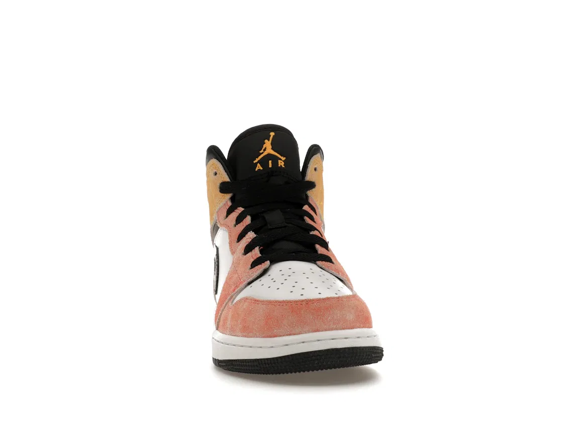 Детские кроссовки с высоким берцем Jordan 1 Mid SE Flight Club Jordan, Magic Ember/White/Black/Sundial — фото 2