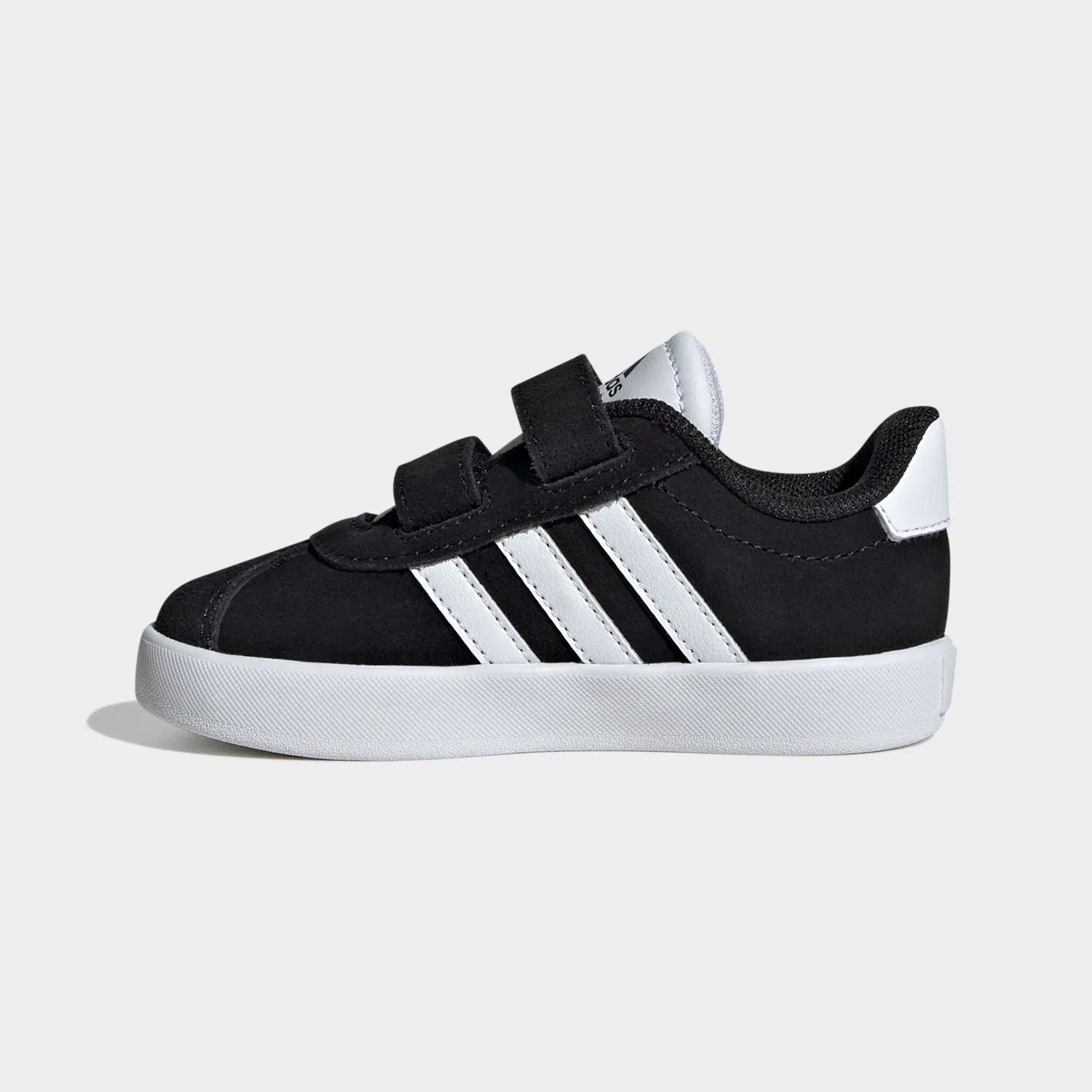 Детские кроссовки на липучках Adidas VL Court 3.0, Core Black/White/Core Black — фото 3